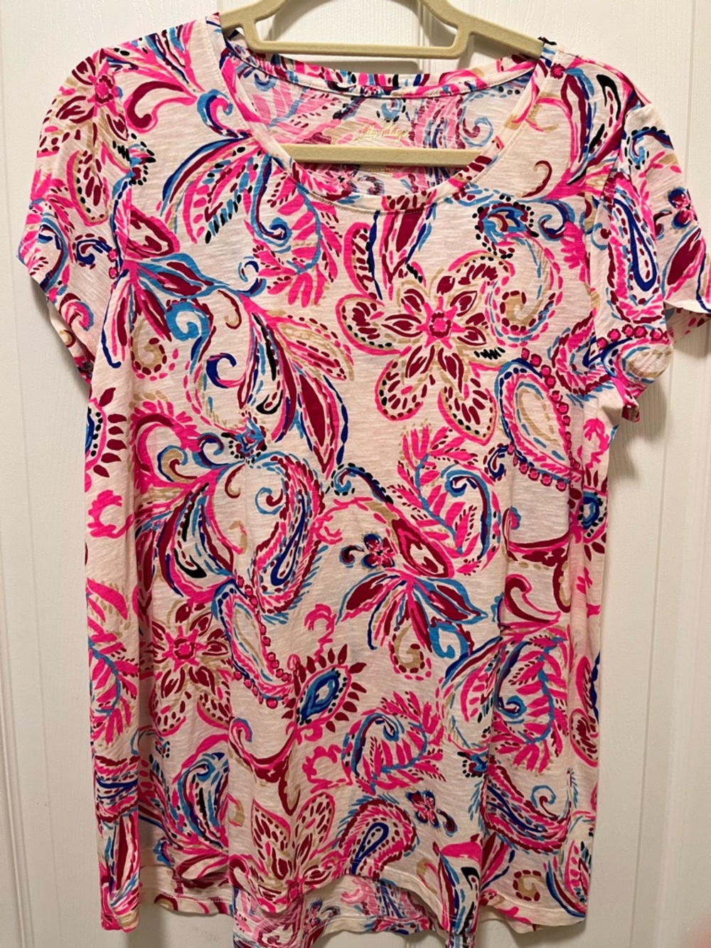 Lilly Pulitzer Pink Paisley Short-Sleeve Tee